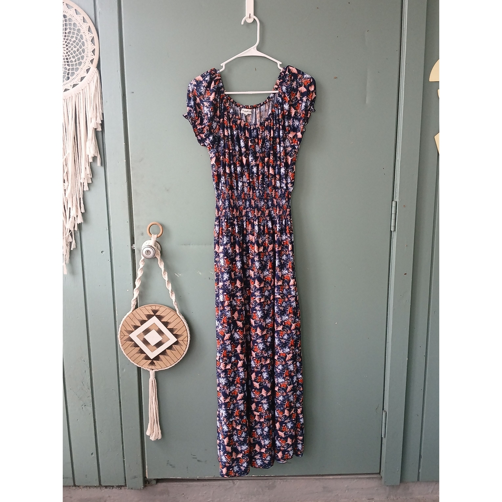 Floral Blue Romper